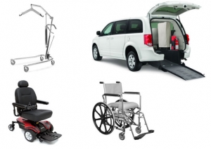 Power Wheelchair, Hoyer Lift, Rehab Shower Chair